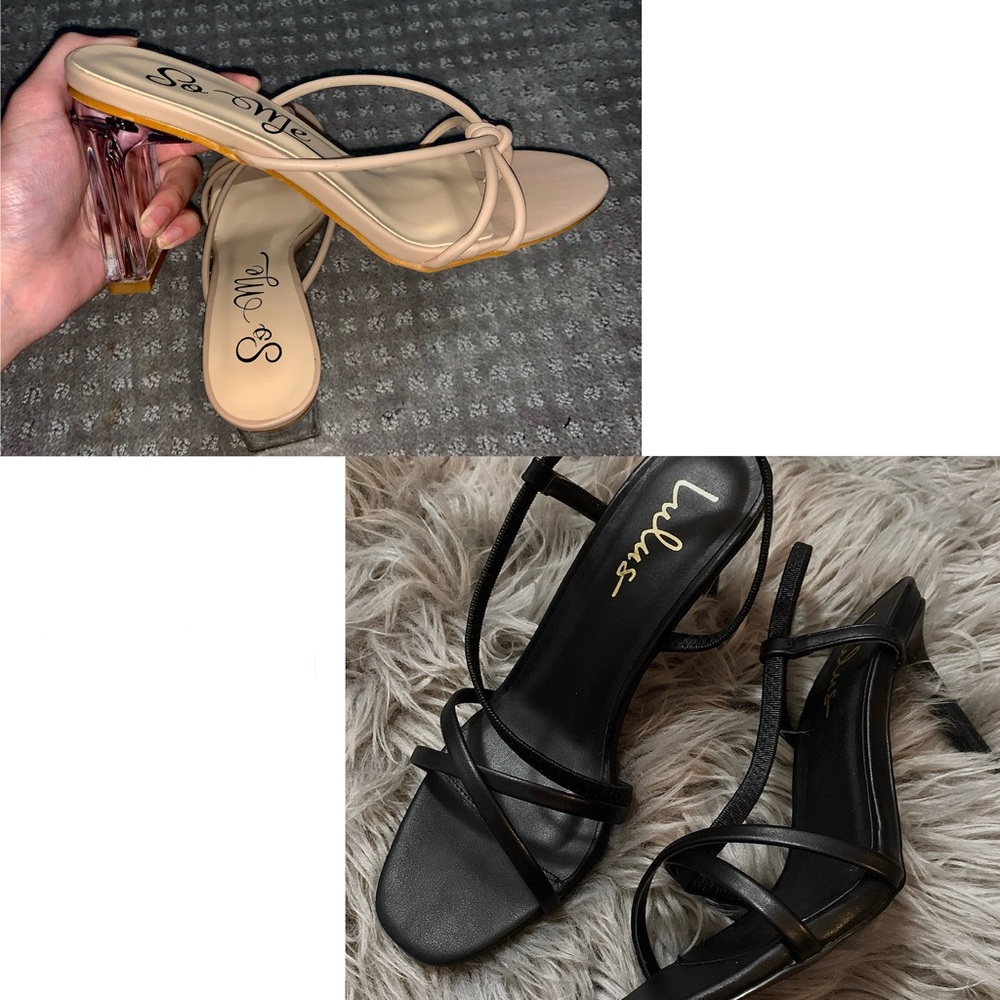 2 Pairs Sandals High Heel